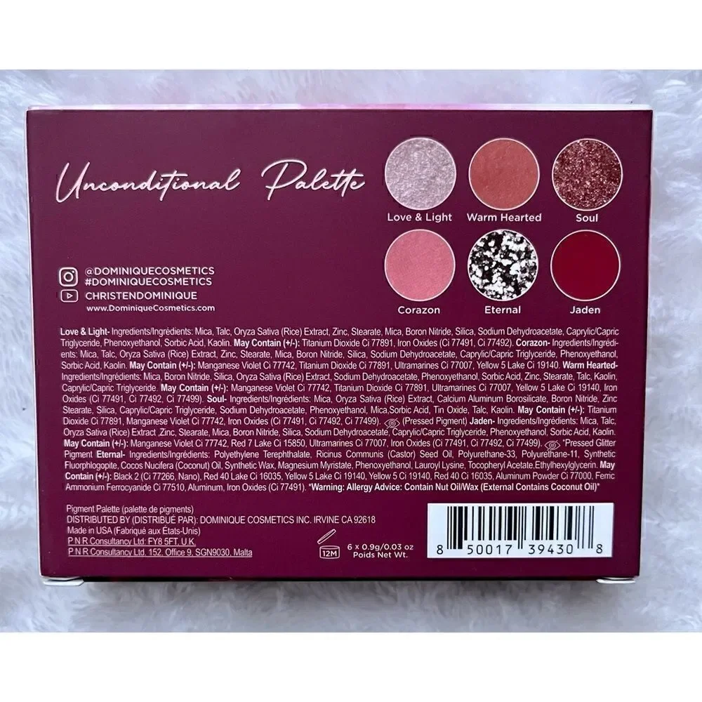 NIB Dominique Cosmetics Unconditional Eyeshadow Palette